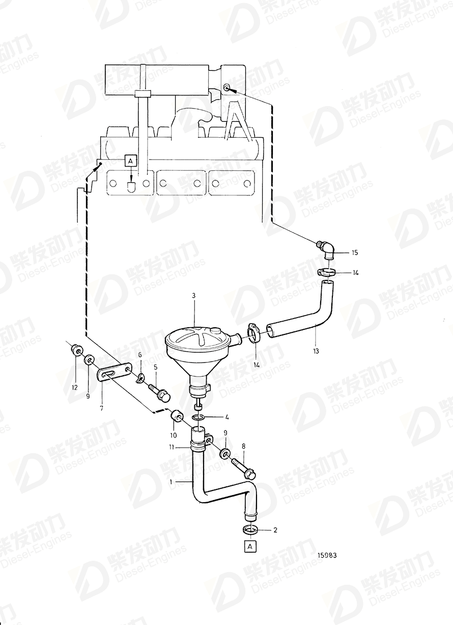 volvo penta Ventilation filter 3825036 Drawing volvo penta Ventilation filter 3825036 Drawing